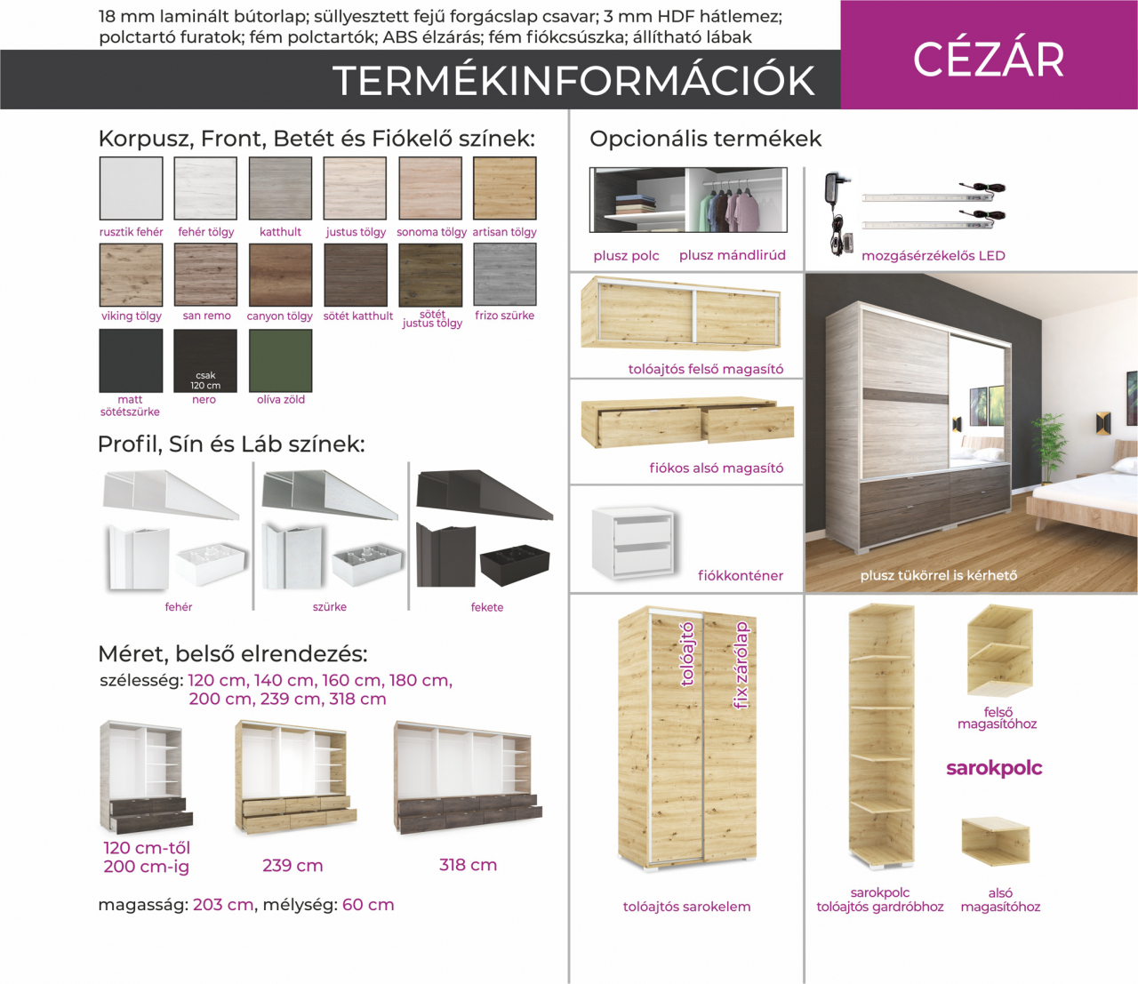 CÉZÁR gardrób